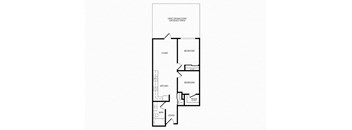 B02 two bedroom floorplan at Infinity Apartments in Seattle, WA