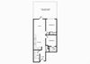 B02 two bedroom floorplan at Infinity Apartments in Seattle, WA
