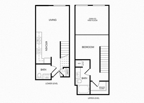 L1 loft floorplan at Infinity Apartments in Seattle, WA