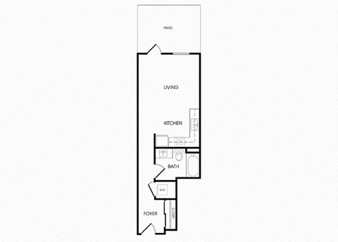 S4 studio floorplan at Infinity Apartments in Seattle, WA