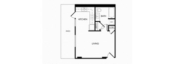 S5 Studio Floor plan at  at Infinity Apartments in Seattle, WA