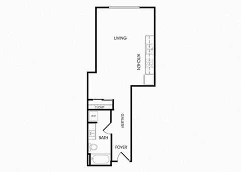 S6 Studio floorplan at Infinity Apartments in Seattle, WA