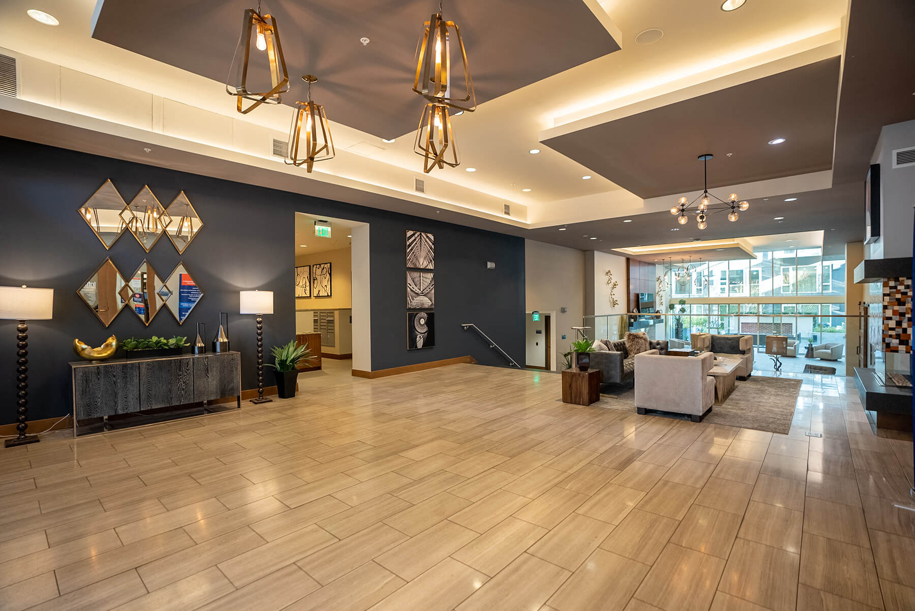 Main Lobby entrance at Infinity Apartments in Seattle WA