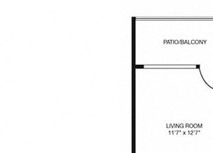 A3 floorplan at the Douglas Apartments in Denver