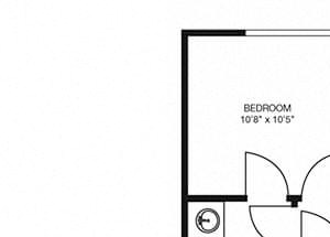 A4 floorplan at the Douglas Apartments in Denver