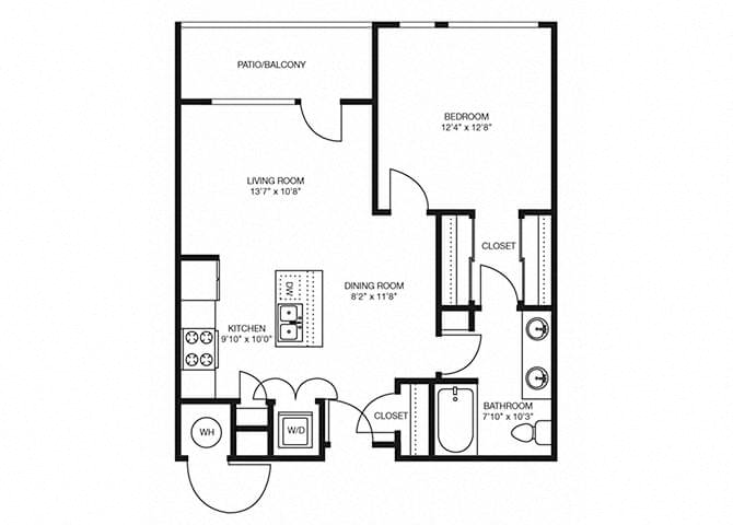 A5 floorplan at The Douglas Apartments in Denver