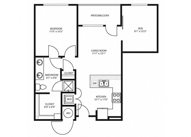 A8 floorplan at The Douglas Apartments in Denver