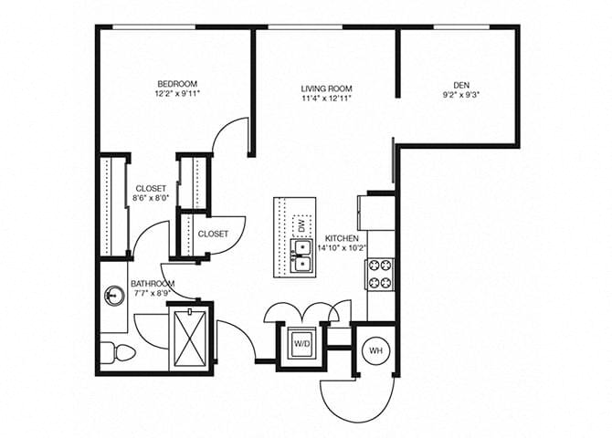 A9 floorplan at The Douglas Apartments in Denver
