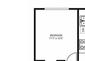 B1 floorplan at The Douglas Apartments in Denver