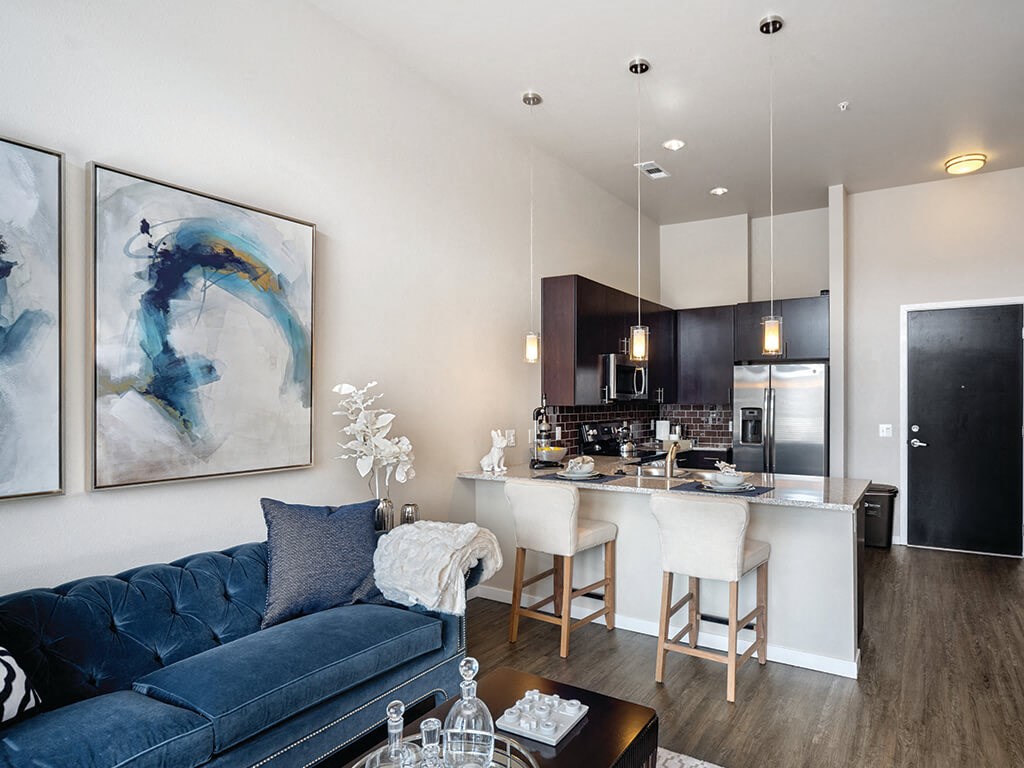 Living Room at The Douglas Apartments in Denver