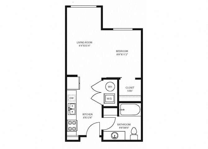 S4 floorplan at The Douglas Apartments in Denver