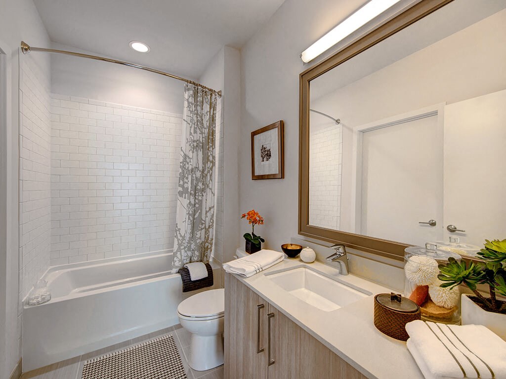 Bathroom at Fenwick Apartments in Silver Spring, MD