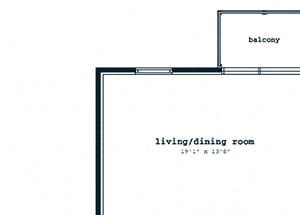 B12 floorplan at Fenwick Apartments in Silver Spring, MD