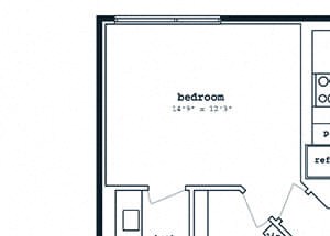 B14 floorplan at Fenwick Apartments in Silver Spring, MD