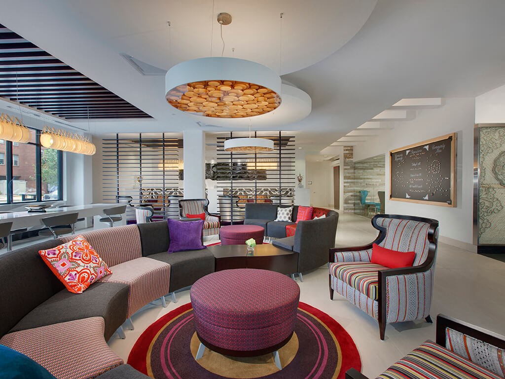 Resident lounge at Fenwick Apartments in Silver Spring, MD