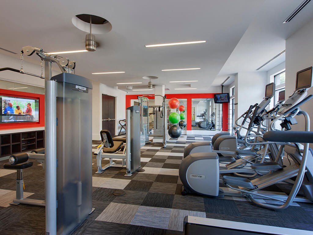 Fitness center at Fenwick Apartments in Silver Spring, MD