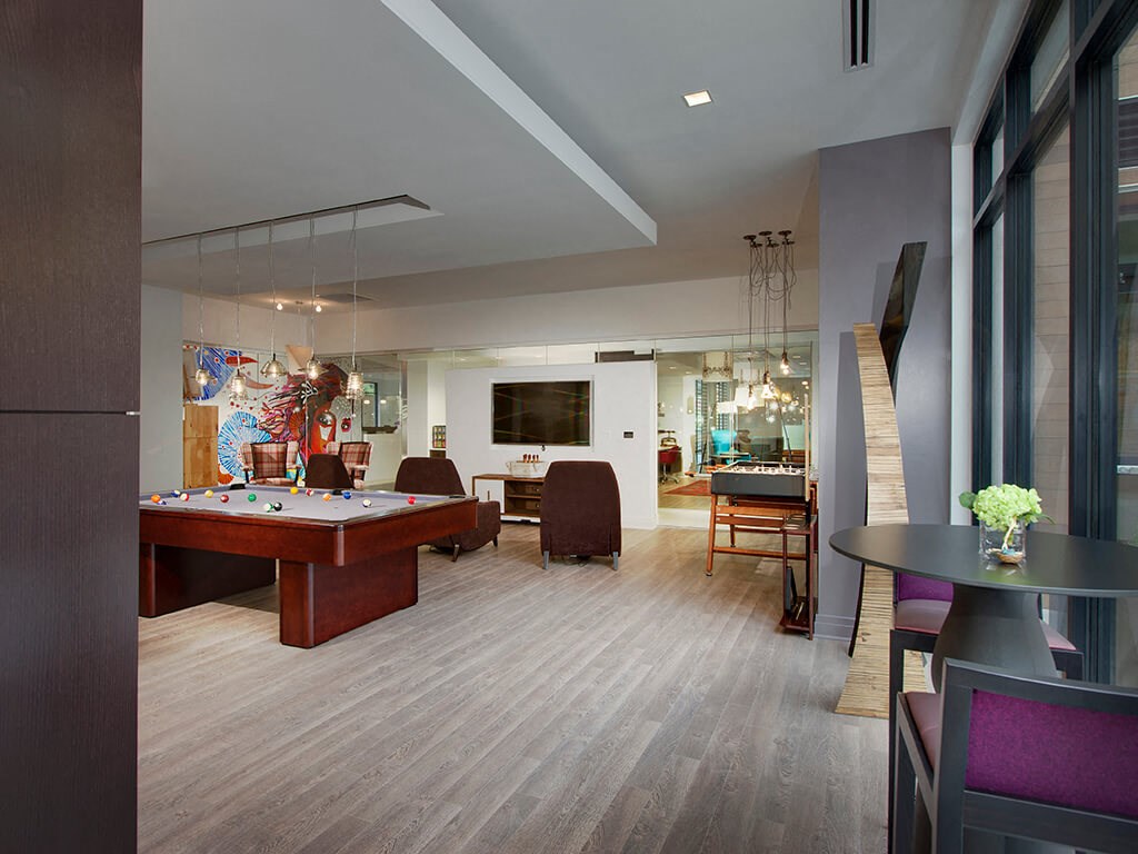 Game room at Fenwick Apartments in Silver Spring, MD