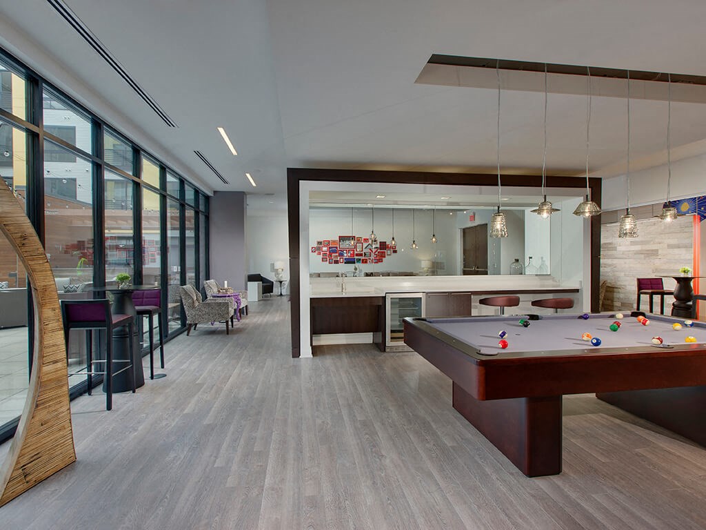 Billiards table at Fenwick Apartments in Silver Spring, MD