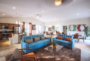 Clubhouse sitting area, at Pacific Oaks Apartments, Towbes, California, 93117