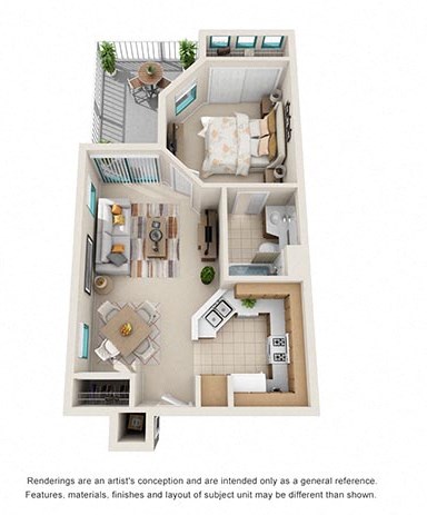 1 bed 1 bath floorplan a 1 bed 1 bath floorplan a, at Rancho Franciscan Senior Apartments, California