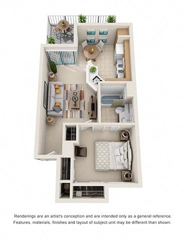 1 bed 1 bath floorplan b 1 bed 1 bath floorplan b, at Rancho Franciscan Senior Apartments, California, 93105