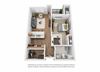 Plan 5 1 Bedroom 1 Bathroom 3D Floor Plan Layout Plan 5 1 Bedroom 1 Bathroom 3D Floor Plan Layout at Hancock Terrace Apartments, Santa Maria, CA