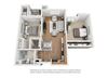 Plan 6 2 Bedroom 1 Bathroom 3D Floor Plan Layout Plan 6 2 Bedroom 1 Bathroom 3D Floor Plan Layout at Hancock Terrace Apartments, Santa Maria, 93454