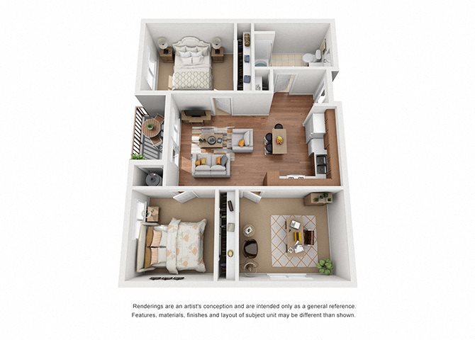 2 bed 1 bath floorplan 2 bed 1 bath floorplan, at Villa Del Sol, Santa Maria, CA 93458