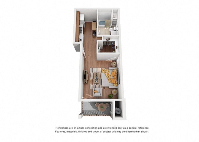 Studio floorplan Studio floorplan, at Villa Del Sol, California