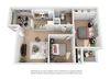 1 bed 1 bath floorplan 1 bed 1 bath floorplan at Shepard Place, California