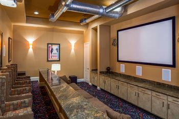 Theater Room with Stadium Seating