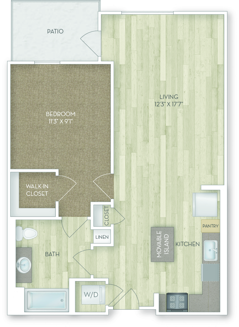 Arroyo 1 Bedroom Floor Plan