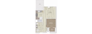 Corson 1 Bedroom Floor Plan