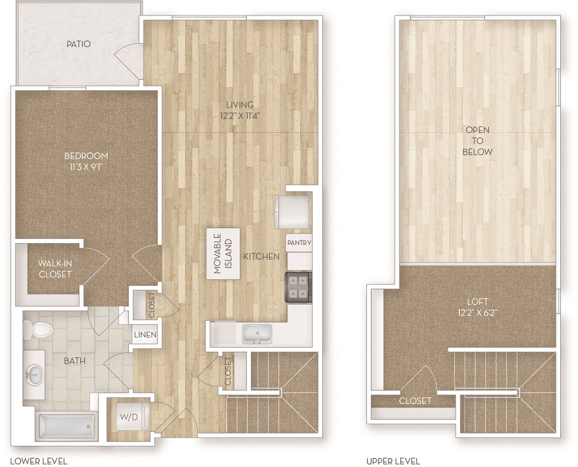 Holly 1 Bedroon Floor Plan