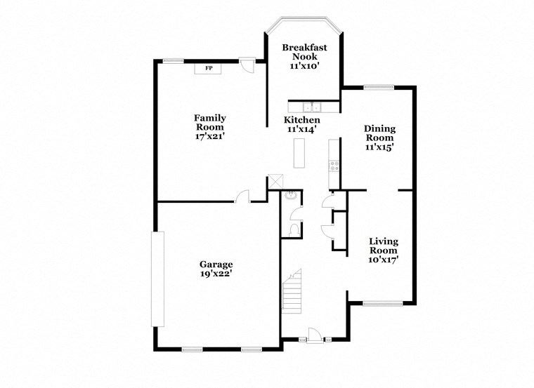 the floor plan of the second floor of the house with two bedrooms and two bathrooms