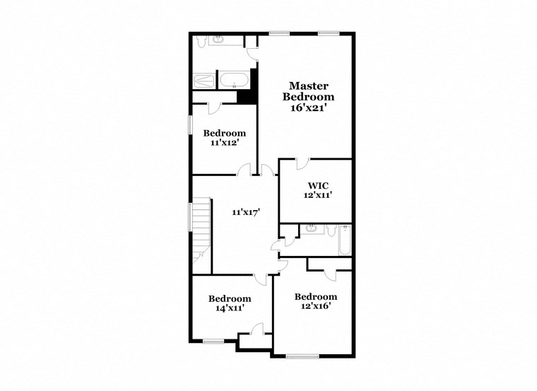 a floor plan of a house with a bedroom and a living room