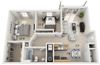 Two bedroom floorplan layout