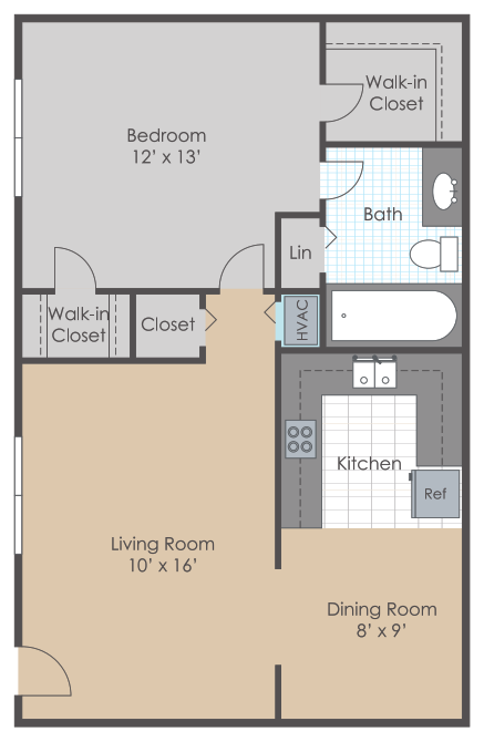 1 Bed 1 Bath