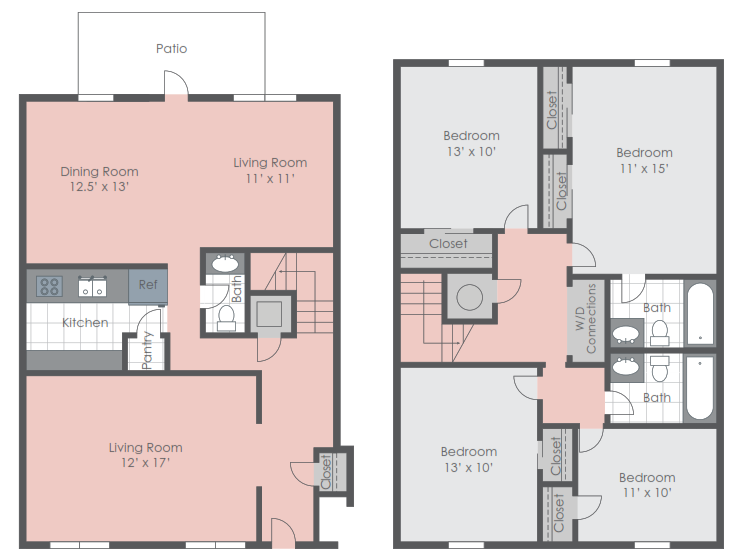 Four bedroom floorplan layout