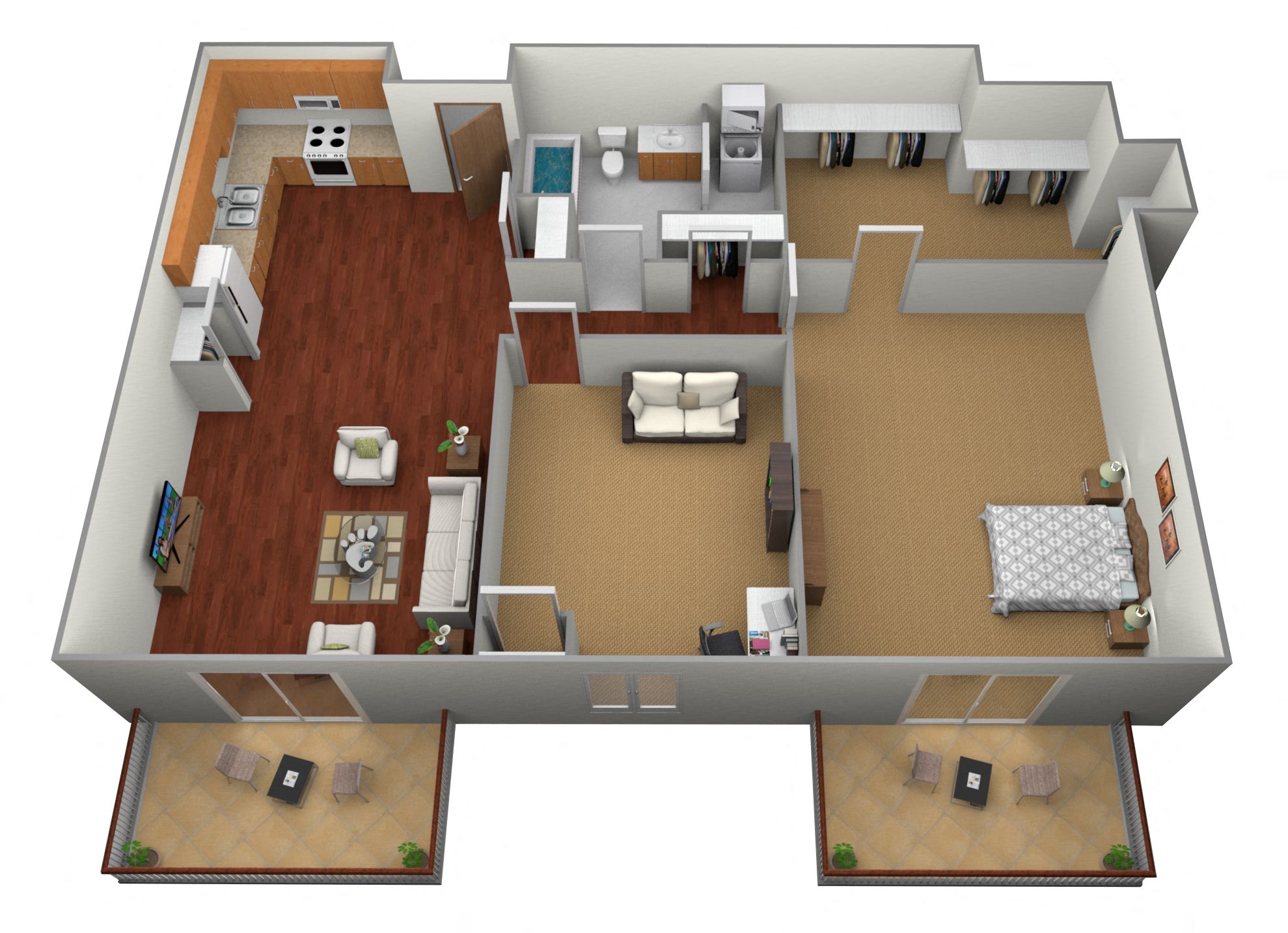 1 bed 1 bath with Den at Stetson Village Apartments, Fergus Falls, Minnesota