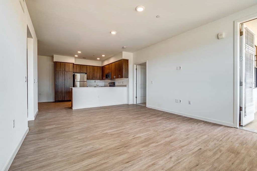 Living and kitchen area | Ageno Apartments in Livermore, CA
