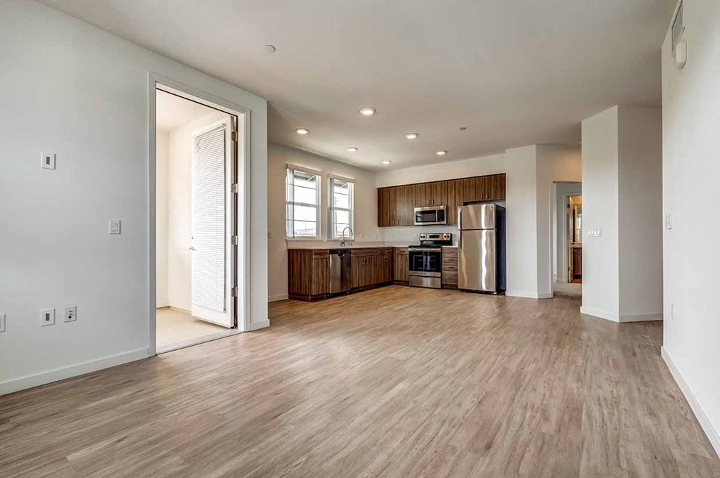 Living and kitchen area | Ageno Apartments in Livermore, CA