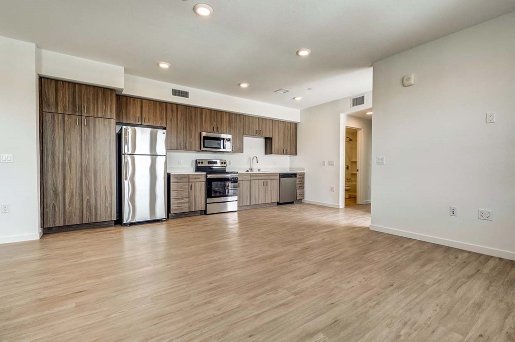 Living and kitchen area | Ageno Apartments in Livermore, CA