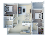 Ageno Apartments | 2 bedrooms 1 bathroom floor plan 2x1 units available | Ageno Apartments in Livermore, CA