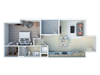 Ageno Apartments | 1 bedroom 1 bathroom floor plan 1x1 units available | Ageno Apartments in Livermore, CA
