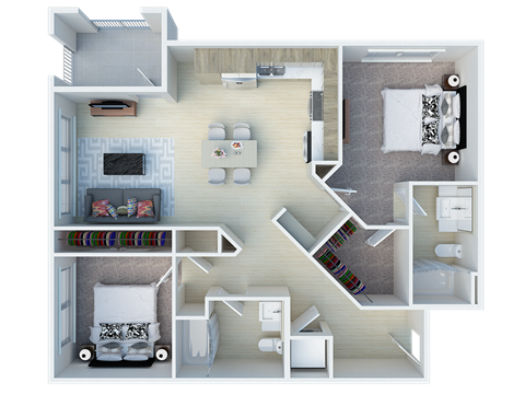 2x1 floor plans available | Ageno Apartments in Livermore, CA