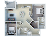 Ageno Apartments | 2 bedrooms 1 bathroom floor plan 2x1 floor plans available | Ageno Apartments in Livermore, CA