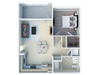 Ageno Apartments | 1 bedroom 1 bathroom floor plan 1x1 units available | Ageno Apartments in Livermore, CA