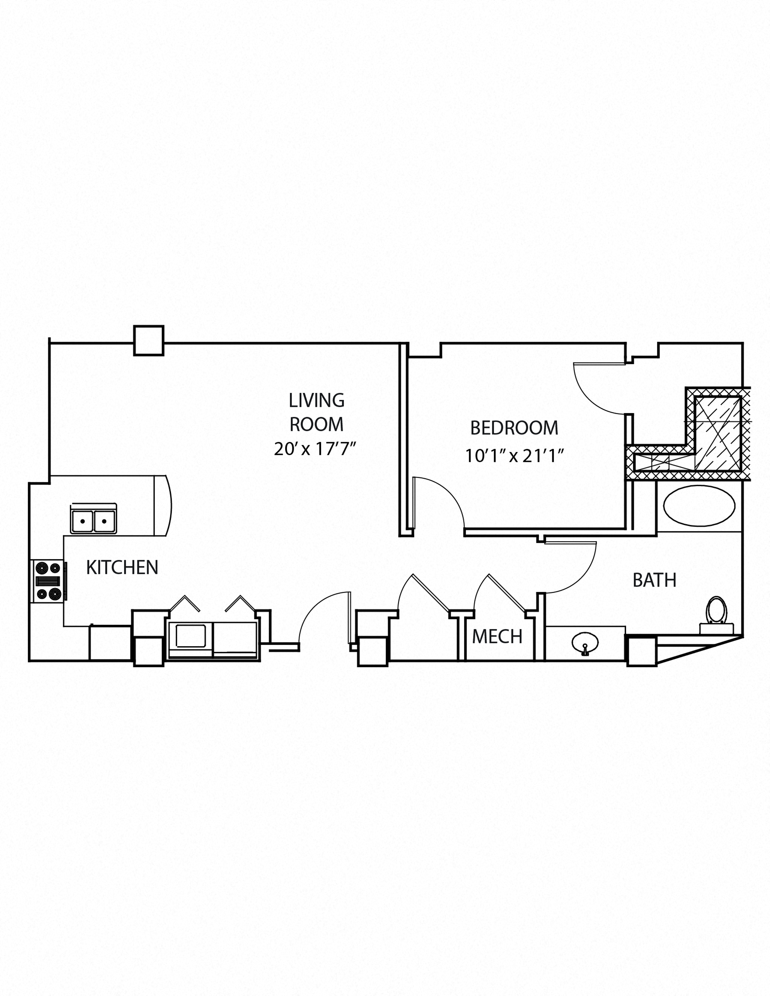 A5 Floor Plan at Residences at Forest Park, Saint Louis