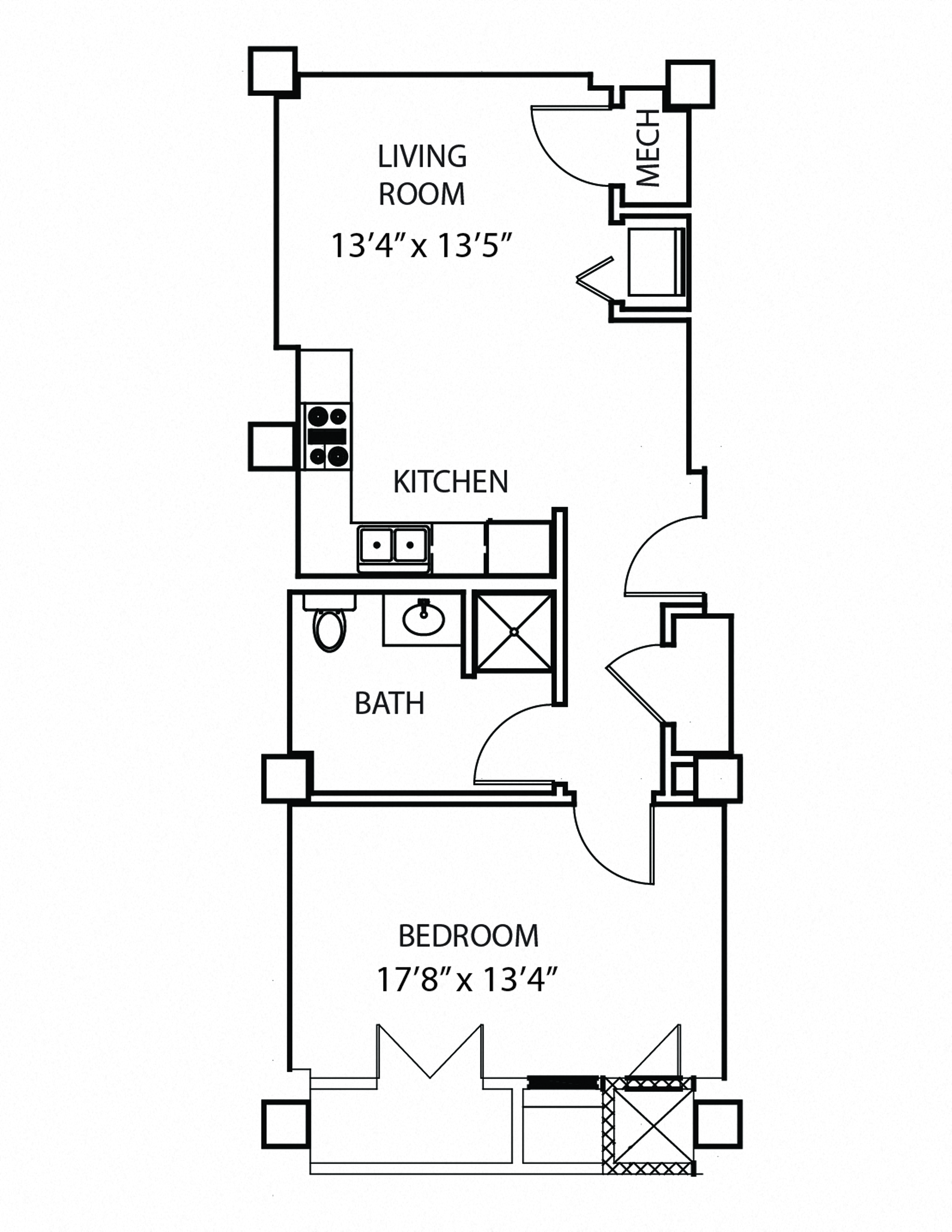 A5-1 Floor Plan at Residences at Forest Park, Missouri